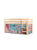 58 aufm Kessel KINDERBETT Karolina 210x114x106 Massivholz Natur Textilset Pet Shop