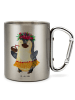 Mr. & Mrs. Panda Kaffeetasse Pinguin Kokosnuss ohne Spruch in Silber