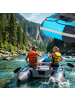 relaxdays Schlauchboot in Blau/ Weiß – (B)320 x (H)70 x (T)151 cm