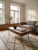 KADIMA DESIGN Couchtisch Sheesham | Schubfächer, Metallfüße, Massiv in Braun