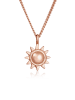 Elli Halskette 925 Sterling Silber Sonne in Rosegold