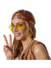 tectake Damenkostüm Hippie Weste und Hose Klassischer Hippie-Look: Braune Weste und Hose