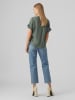 Vero Moda Top Casual Splitneck Bluse in Grün-2
