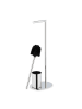 relaxdays WC Garnitur in Silber - (B)23 x (H)63 x (T)17 cm