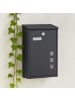 relaxdays Briefkasten in Anthrazit - (B)25 x (H)40 x (T)11,5 cm
