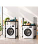 relaxdays Waschmaschinenregal in Schwarz - (B)90 x (H)120 x (T)60 cm
