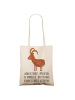 Mr. & Mrs. Panda Shopping Tasche Steinbock Perfektion mit Spruch in Creme