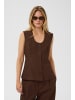 Soaked in Luxury Weste SLSemiki Gerade Passform in Brown Stone