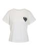 Noisy may Design T-Shirt mit Herz-Print und Schriftzug Local Love Club in Weiß