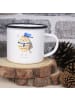 Mr. & Mrs. Panda XL Emaille Tasse Eule Matrose ohne Spruch in Weiß