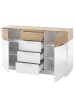 home24 Sideboard Akaa II in Eiche / Weiß