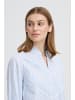 ICHI Langarm IHLITU Regular fit in CREME W. BLUE STRIPE