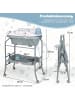 COSTWAY 4 in 1 Wickeltisch in Grau