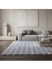 KADIMA DESIGN Teppich Hochflor Waschbar Einfarbig NAUDERS Strapazierfähig OEKO-TEX in Silber