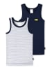 Schiesser Unterhemden 2er-Pack Basic Kids in Blau/Grau