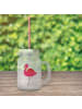 Mr. & Mrs. Panda Limonadenglas Flamingo Classic ohne Spruch in Transparent