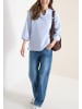 Cecil 3/4-Arm Bluse in Seersucker Qualität in Blau