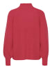 b.young Grobstrick Pullover mit Ballonärmeln Sweater mit Kragen in Rot