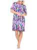 NORMANN Kurzarm Nachthemd floraler Print - 85605 in lila