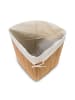 relaxdays Eckwäschekorb Natur - (B)49,5 x (H)65 x (T)37 cm