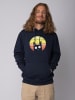 wat? Apparel Sweatshirt Sunset Cat in Dunkelblau