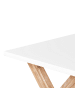 Beliani 7-tlg Gartentisch Set OLBIA in Weiß/Beige/Braun