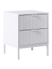 Beliani Nachttisch ADELAIDE in Weiß - (W) 45 x (H) 55 x (L) 40 cm