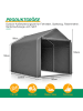 ABRIHOME Fahrradgarage in Grau 160x220x165 cm mit Rolltor Wasserdicht