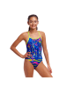 Funkita Dammed Schwimmanzug chlorbeständig und schnelltrocknend in blau