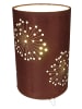 näve Tischleuchte "AURONA" in braun - (L)15 cm x (B)15 cm x (H)25 cm