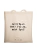 Mr. & Mrs. Panda Shopping Tasche Spruch Akkordeon Spaß mit Spruch in Creme