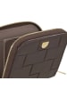 DuDu Woven Geldbörse Leder 10 cm in coffee brown