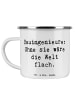 Mr. & Mrs. Panda Emaille Tasse Spruch Bauingenieur Held mit Spruch in Weiß