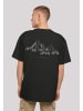 F4NT4STIC T-Shirt Mountain Berge Urlaub Winter Schnee Ski in schwarz