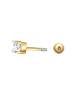 Glanzstücke München Piercing aus Sterling Silber mit Zirkonia in gelbgold