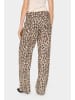 SAINT TROPEZ Casual Hose ZeekaSZ Gerade Passform in Black Denim Leopard