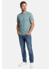 Lerros T-Shirt Basic in Petrol / grau