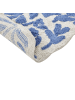 Beliani Badematte DERIK in Blau/Weiß - (W) 60 x (L) 90 cm
