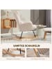HOMCOM Schaukelstuhl in Beige 101,5L x 70,5B x 99,5H cm