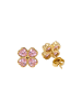 PURELEI Ohrringe Rosa Cuore Gold