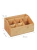 relaxdays Schreibtisch Organizer Bambus