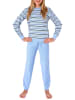 NORMANN Frottee Pyjama Schlafanzug langarm Bündchen - 50658 in hellblau