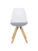 KADIMA DESIGN Esszimmerstühle 2er-Set | Stoffbezug, Holzgestell, Nordisch Modern in Weiß