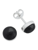 mantraroma 925er Silber - Ohrstecker (L) 8 x (B) 8 mm mit Onyx