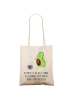 Mr. & Mrs. Panda Tasche Avocado Tanzen mit Spruch in Creme