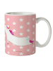 Mr. & Mrs. Panda Tasse Einhorn Yoga ohne Spruch in Rot Pastell