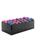 ABRIHOME Hochbeet in Schwarz Metall 219x112x64 cm Wetterfest für Garten