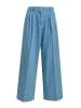 Milano Italy Pleated Wideleg Pants in Jeansblue