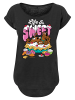 F4NT4STIC Long Cut T-Shirt Scooby Doo Life Is Sweet in schwarz
