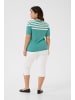 KAFFE curve Strickpullover KClizzy Regular fit in Teal/Chalk Half Stripe